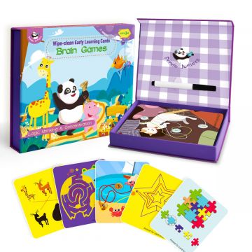 PJ003-6 WIPLE-CLEAN EARLY LEARNING CARDS  - BRAIN GAMES 49700248