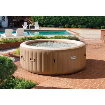 4-PERSON SAHARA TAN ROUND BUBBLE SPA SET 42128426